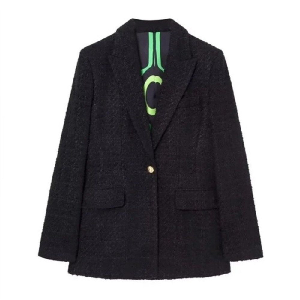 Zara Tweed Black Blazer